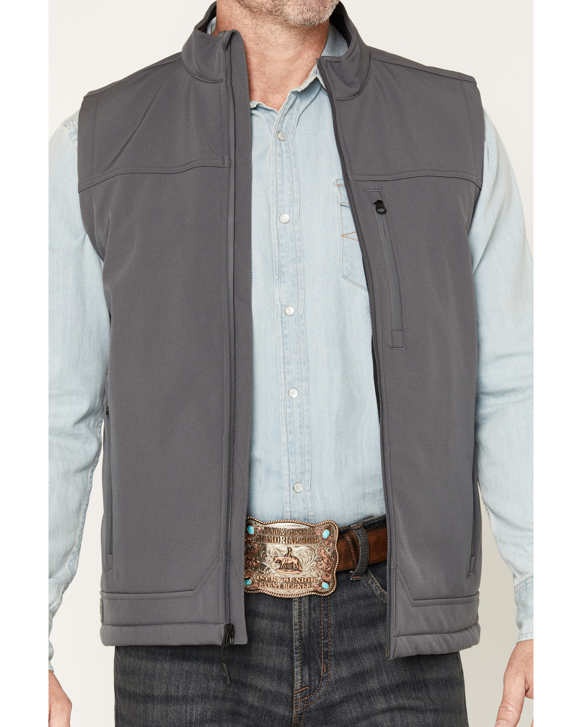 Cody James Men's Estacado Solid Concealed Carry Softshell Vest - Tall