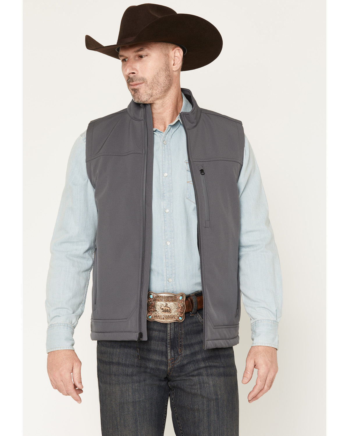 Cody James Men's Estacado Solid Concealed Carry Softshell Vest - Big