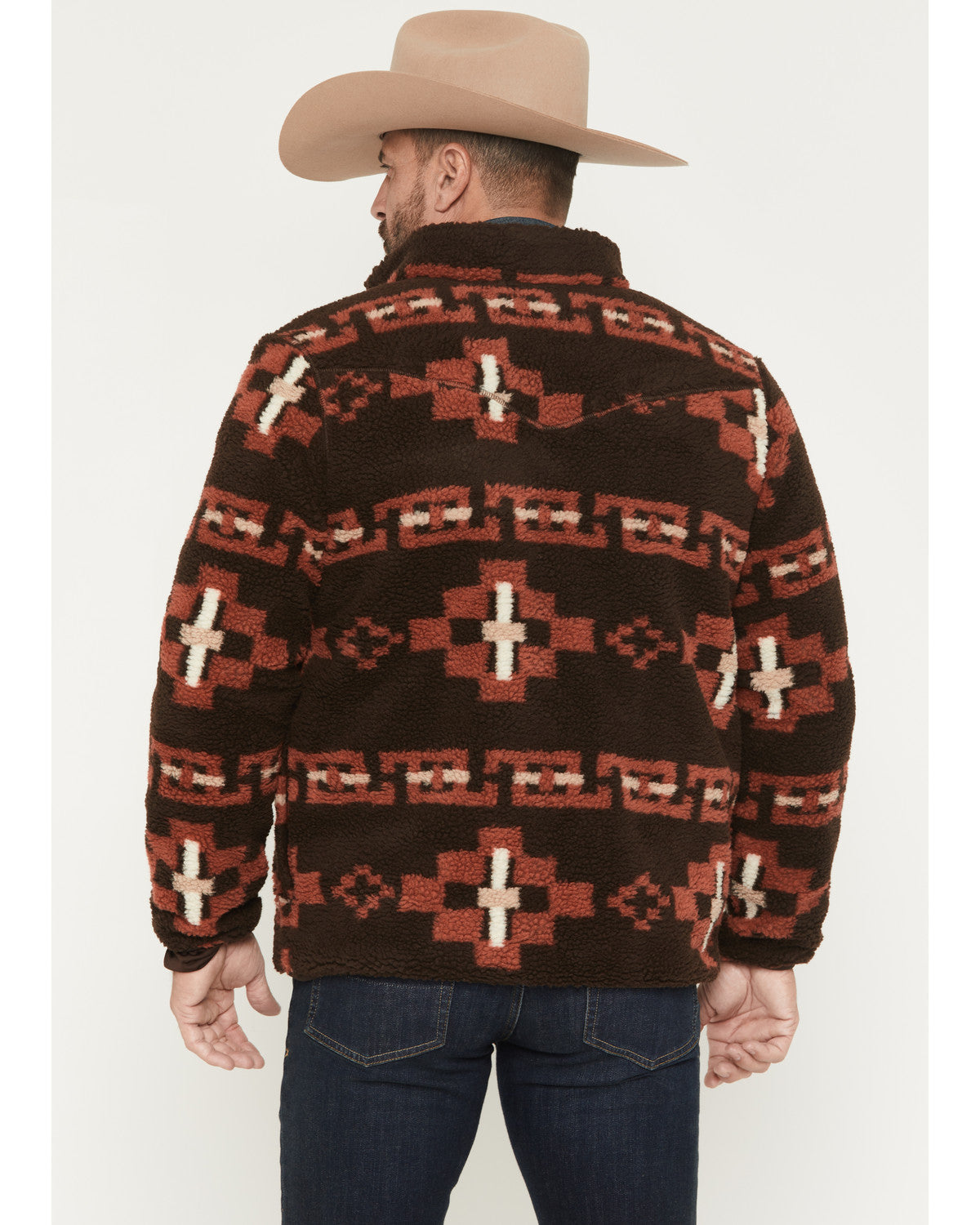 Cody James Men's Izard Southwestern Print Sherpa Zip Jacket