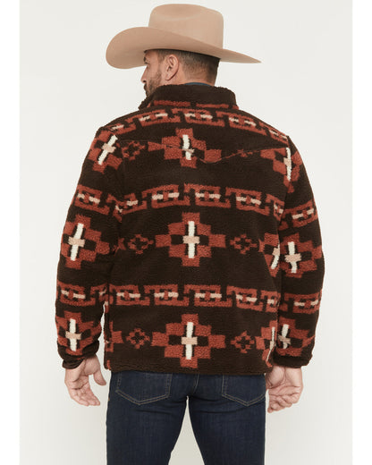 Cody James Men's Izard Southwestern Print Sherpa Zip Jacket