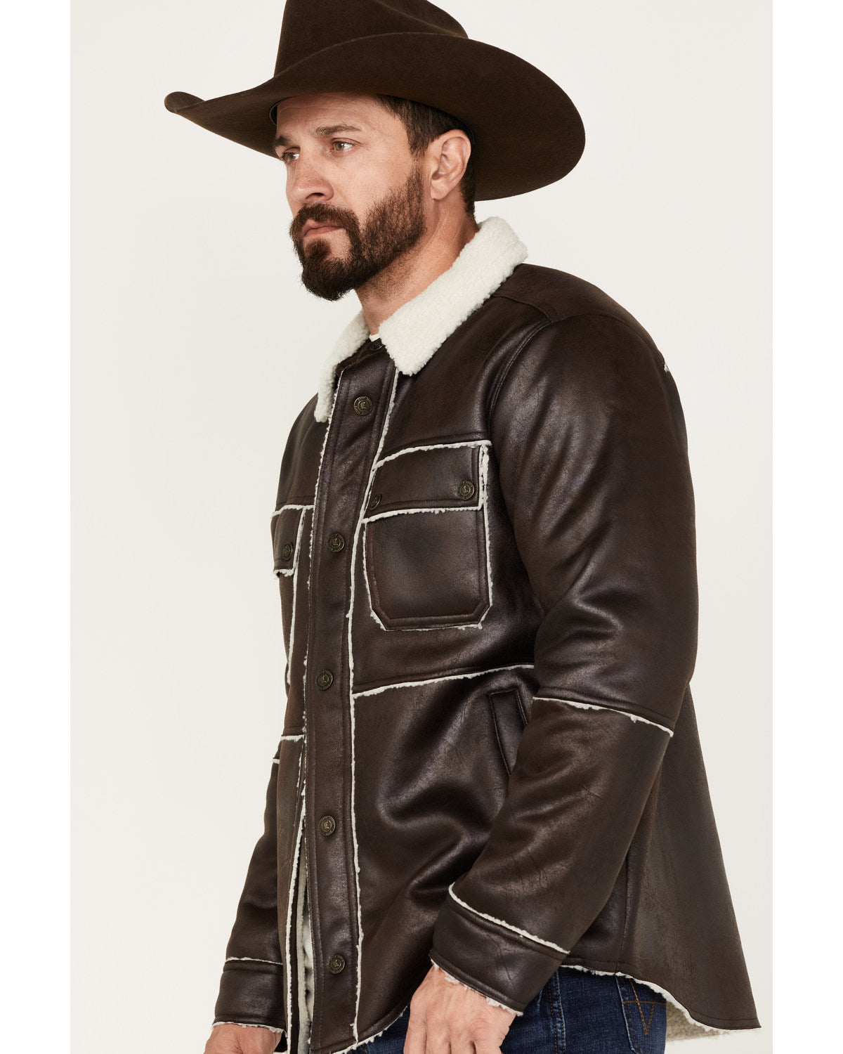 Cody James Men's Carmine Faux Shearling Shacket