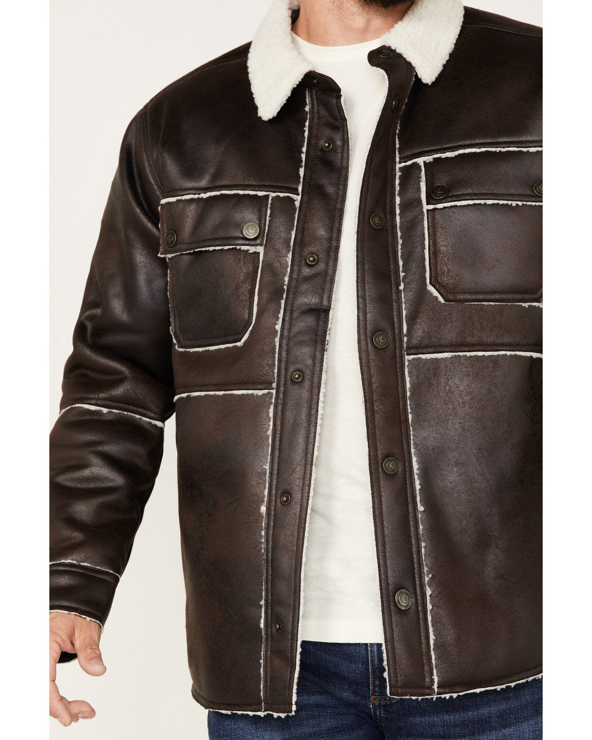 Cody James Men's Carmine Faux Shearling Shacket