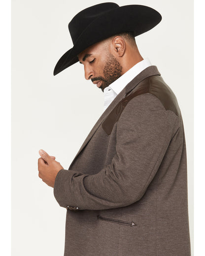Cody James Men's Knoxville Faux Leather Western Yoke Sportcoat