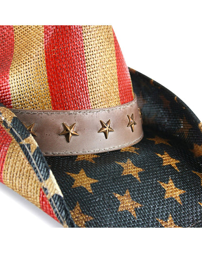 Cody James Justice American Flag Drifter Straw Cowboy Hat