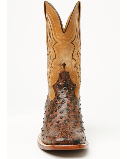 Cody James Men's Badlands Ostrich Print Western Boots - Broad Square T