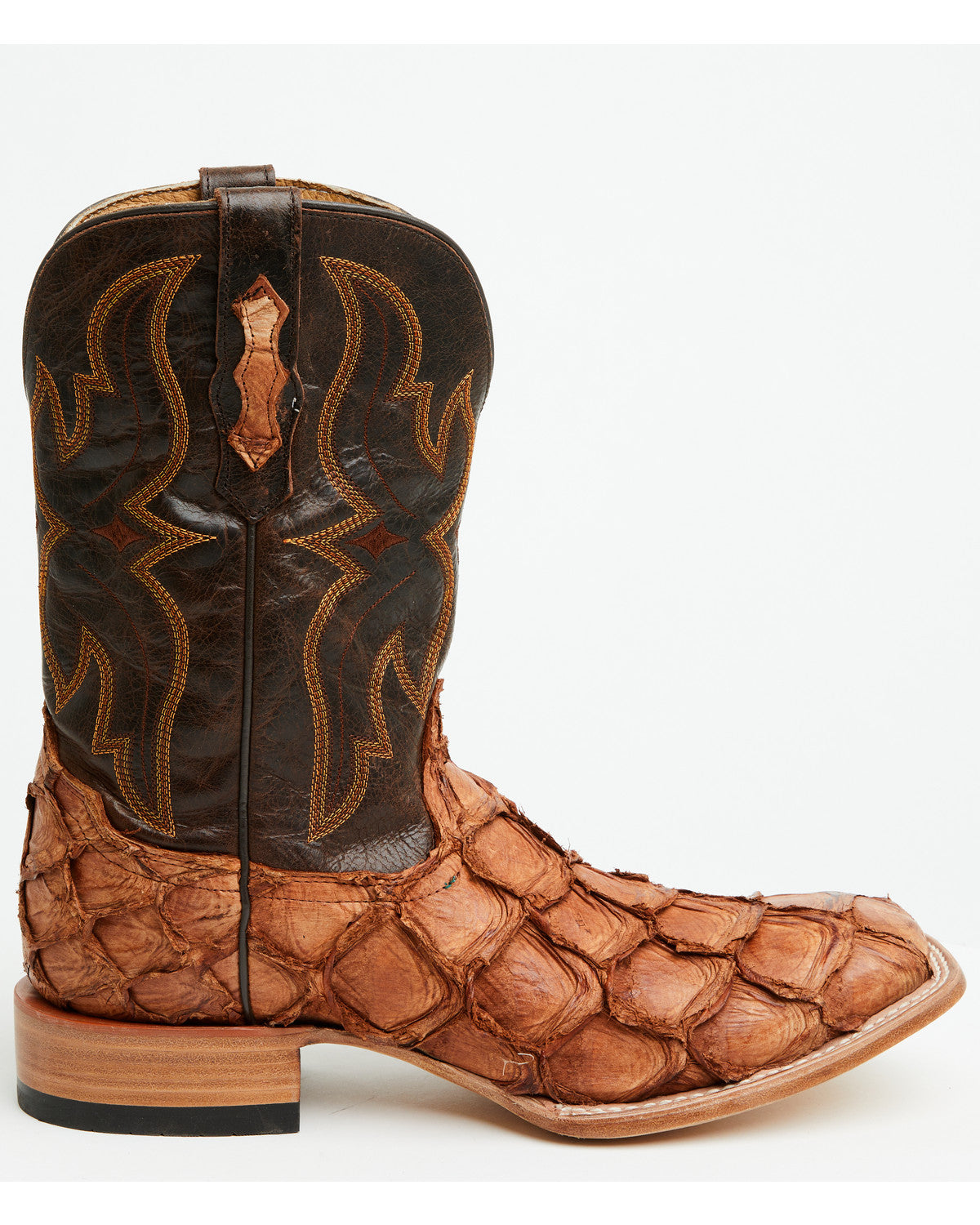 Cody James Men's Exotic Pirarucu Western Boots - Broad Square Toe