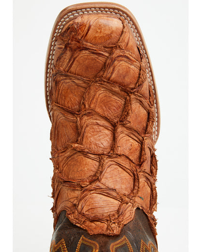 Cody James Men's Exotic Pirarucu Western Boots - Broad Square Toe