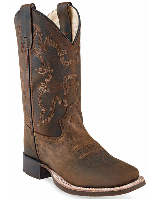 Cody James Boys' Nash Distressed Western Boots - Broad Square Toe