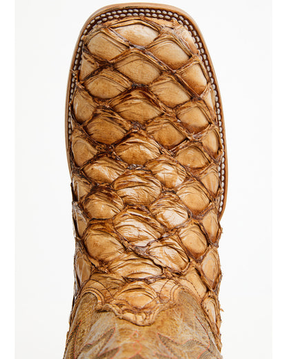 Cody James Men's Pirarucu Exotic Boots - Broad Square Toe