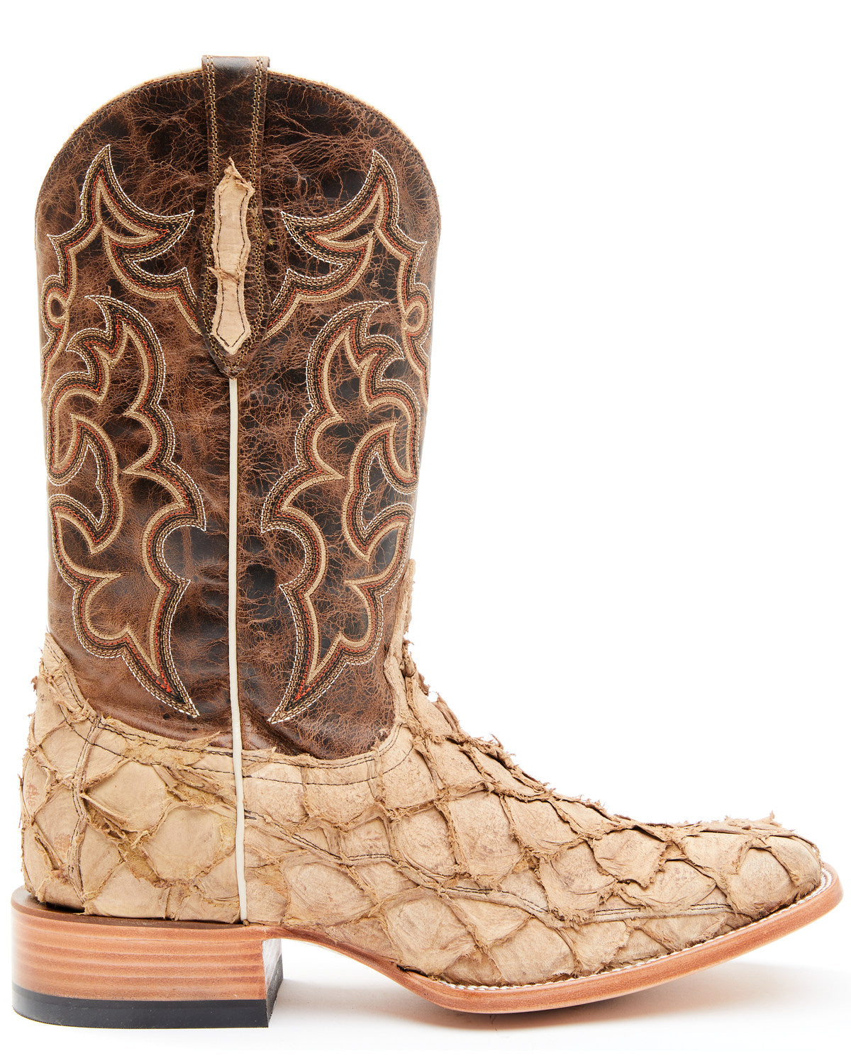 Cody James Men's Exotic Pirarucu Western Boots - Broad Square Toe