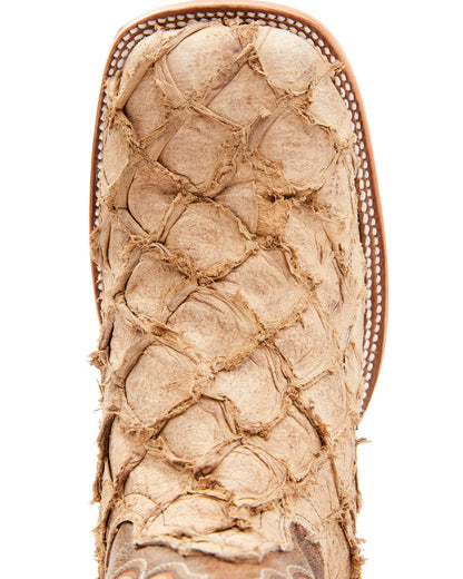 Cody James Men's Exotic Pirarucu Western Boots - Broad Square Toe