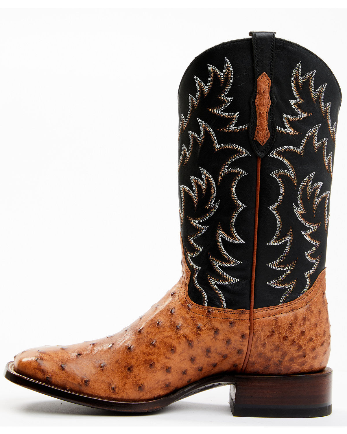 Cody James Men's Full Quill Cognac Ostrich Exotic Western Boots - Broa