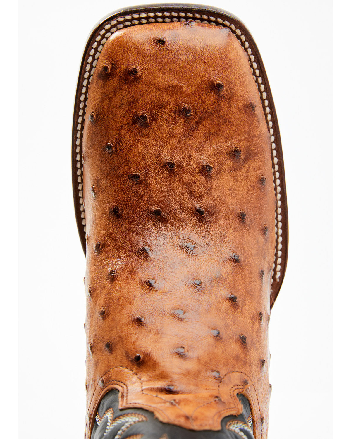 Cody James Men's Full Quill Cognac Ostrich Exotic Western Boots - Broa