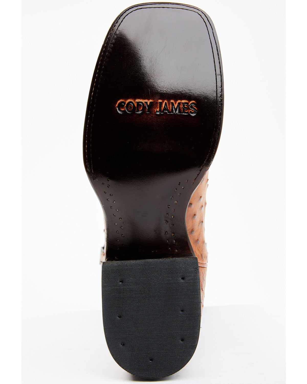 Cody James Men's Full Quill Cognac Ostrich Exotic Western Boots - Broa