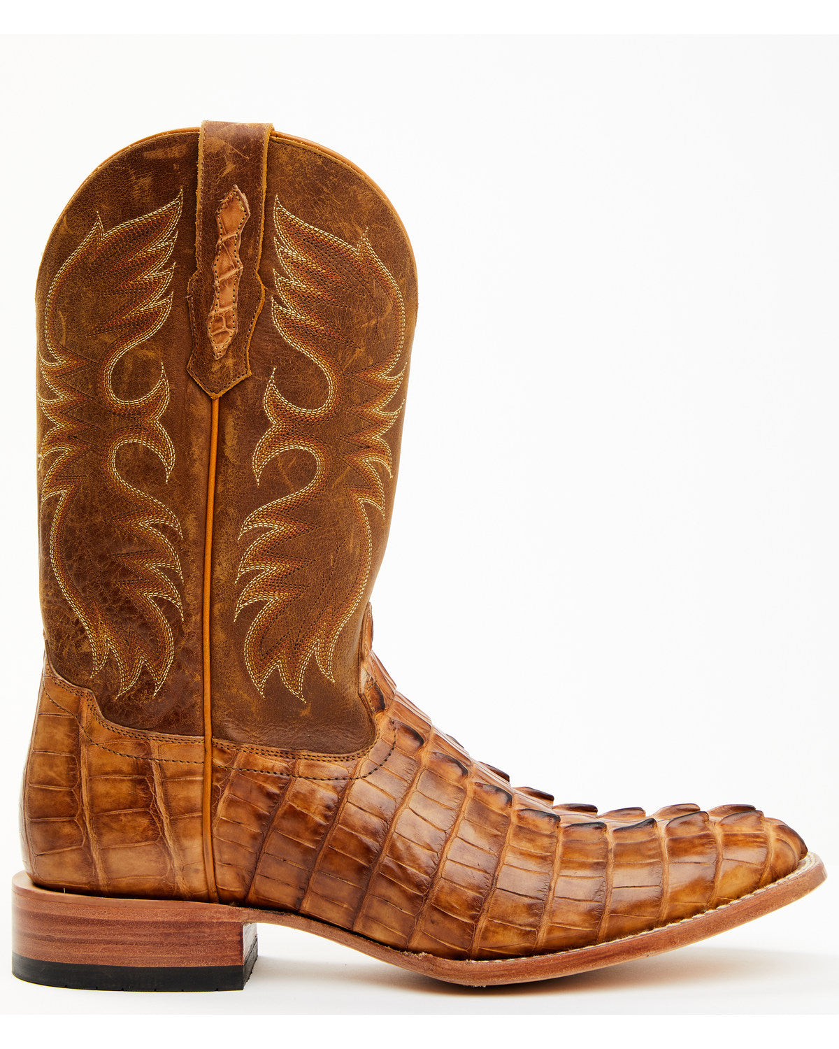 Cody James Men's Caiman Cognac 12" Exotic Western Boots - Broad Square