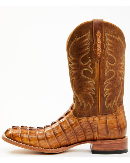 Cody James Men's Caiman Cognac 12" Exotic Western Boots - Broad Square