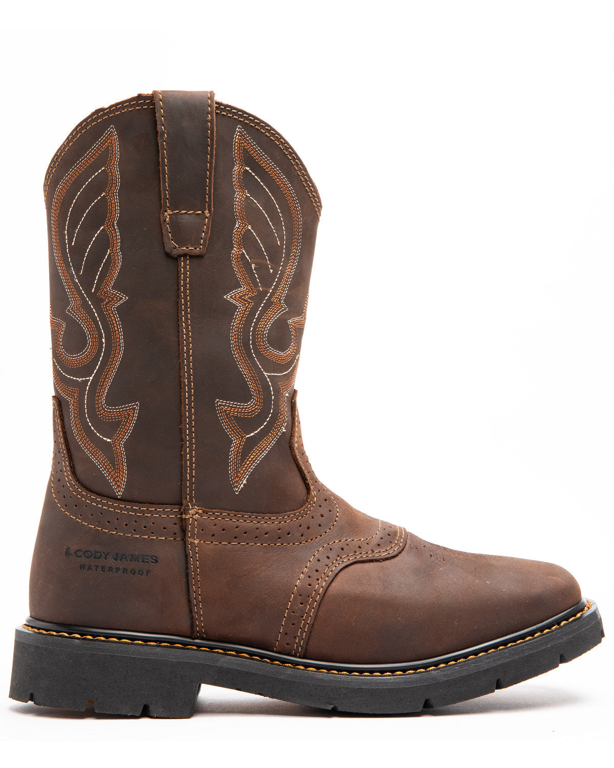 Cody James Men's 11" Mustang Saddle Waterproof Western Work Boots - So