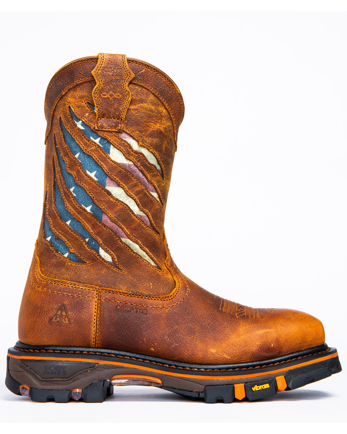 Cody James Men's 11" Flag Western Work Boots - Nano Composite Toe