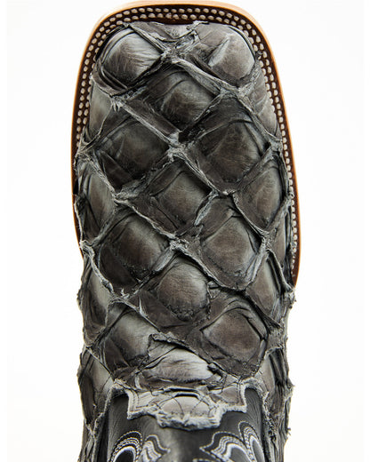 Cody James Men's Exotic Pirarucu Western Boots - Broad Square Toe