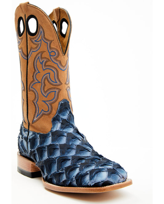 Cody James Men's Exotic Pirarucu Western Boots - Broad Square Toe