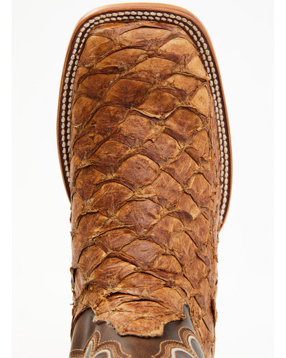 Cody James Men's Exotic Pirarucu Skin Western Boots - Broad Square Toe