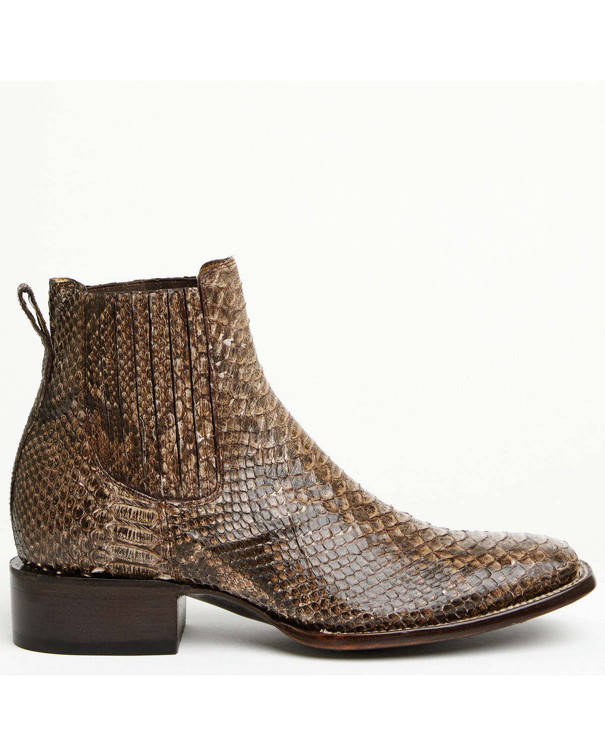 Cody James Men's Hash Exotic Python Western Ankle Boots - Broad Square