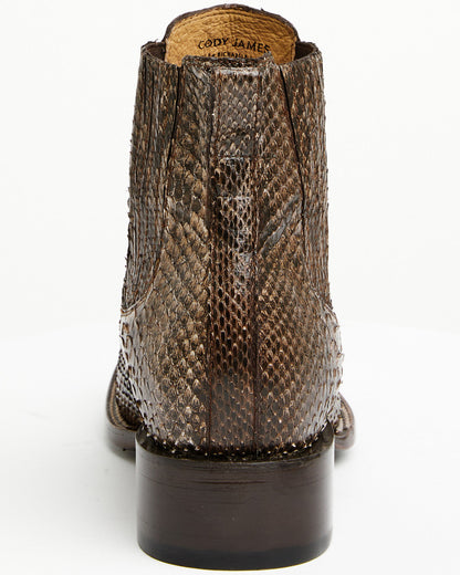 Cody James Men's Hash Exotic Python Western Ankle Boots - Broad Square