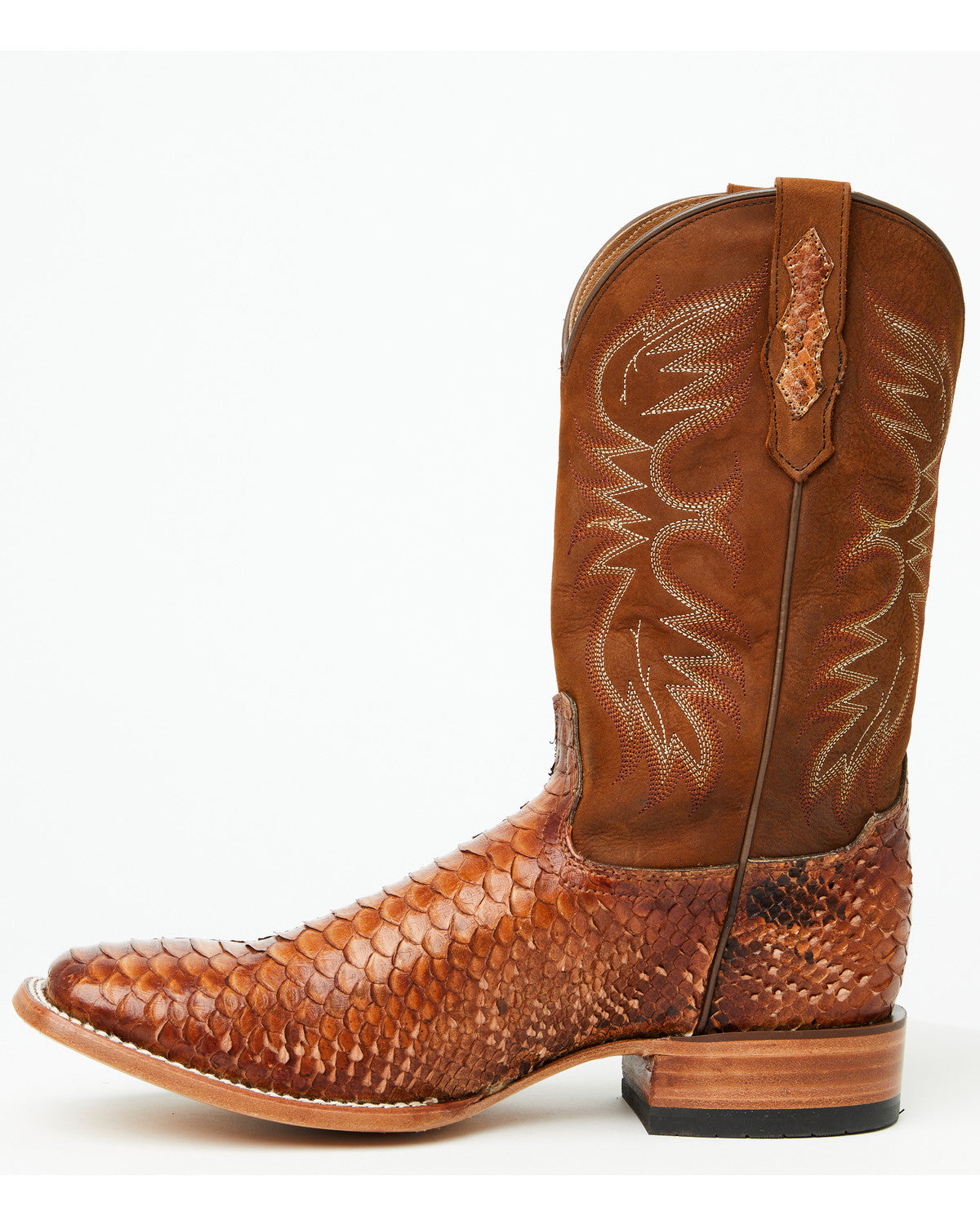 Cody James Men's Brandy Exotic Python Western Boots - Broad Square Toe