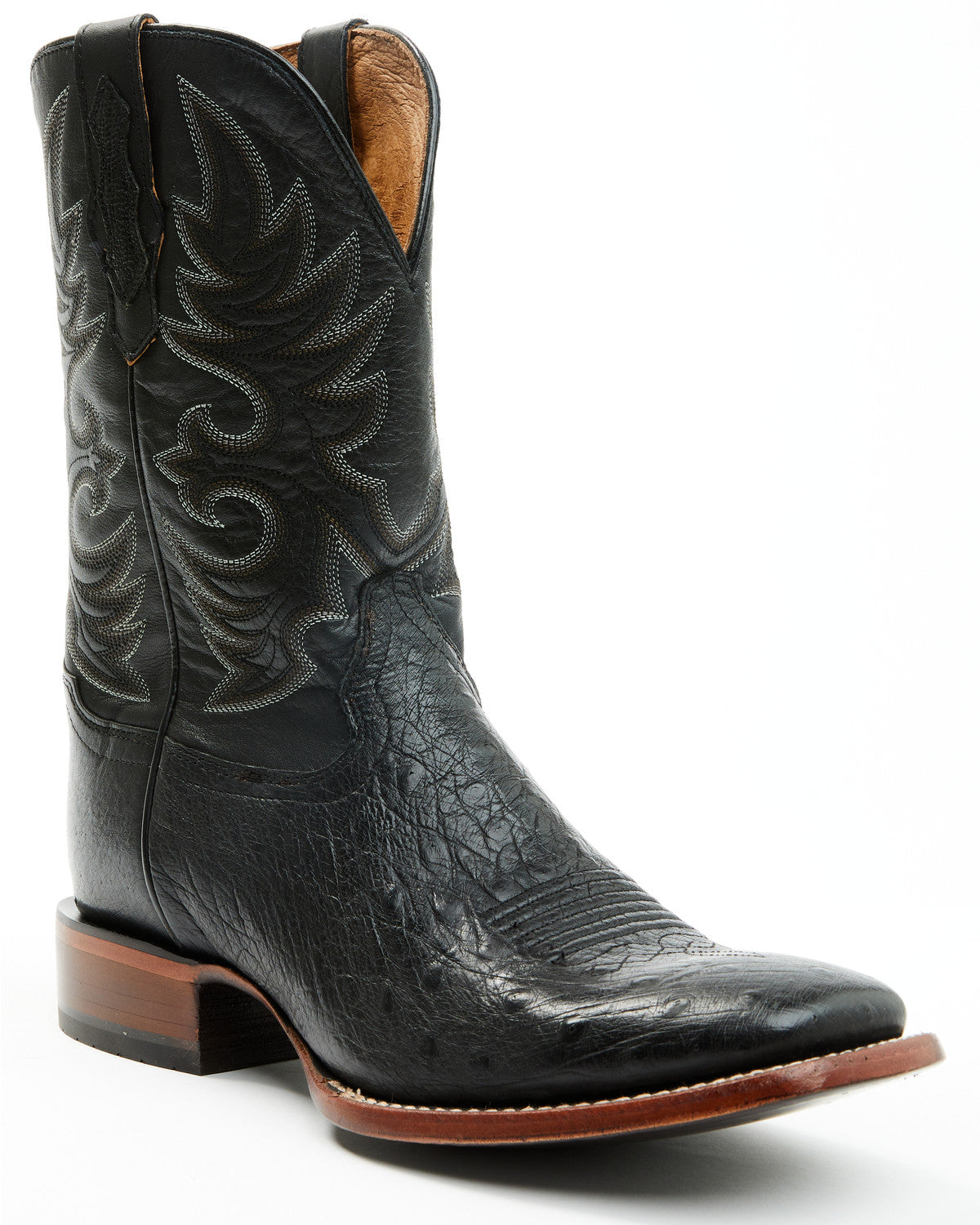 Cody James Men's Exotic Smooth Ostrich Western Boots - Broad Square To