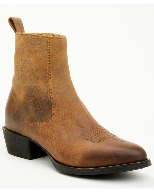 Cody James Men's Larsen Western Ankle Boots - Round Toe