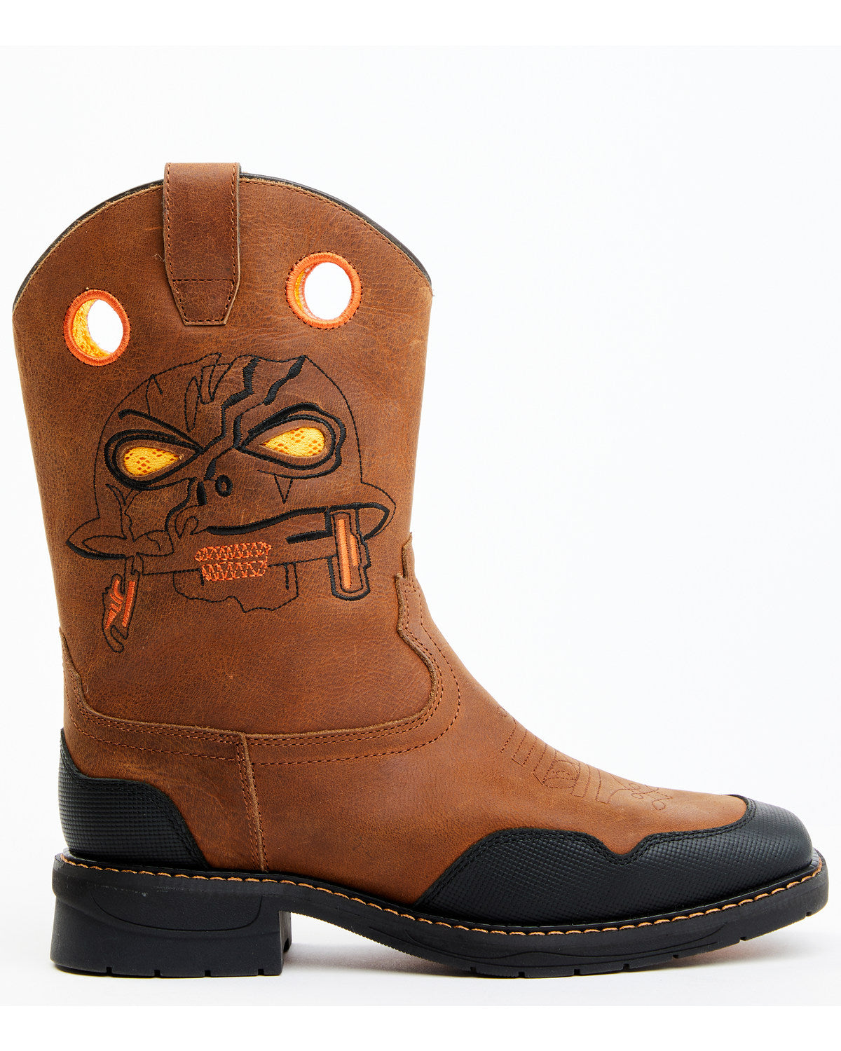 Cody James Boys' Skull Work Boots - Broad Square Toe