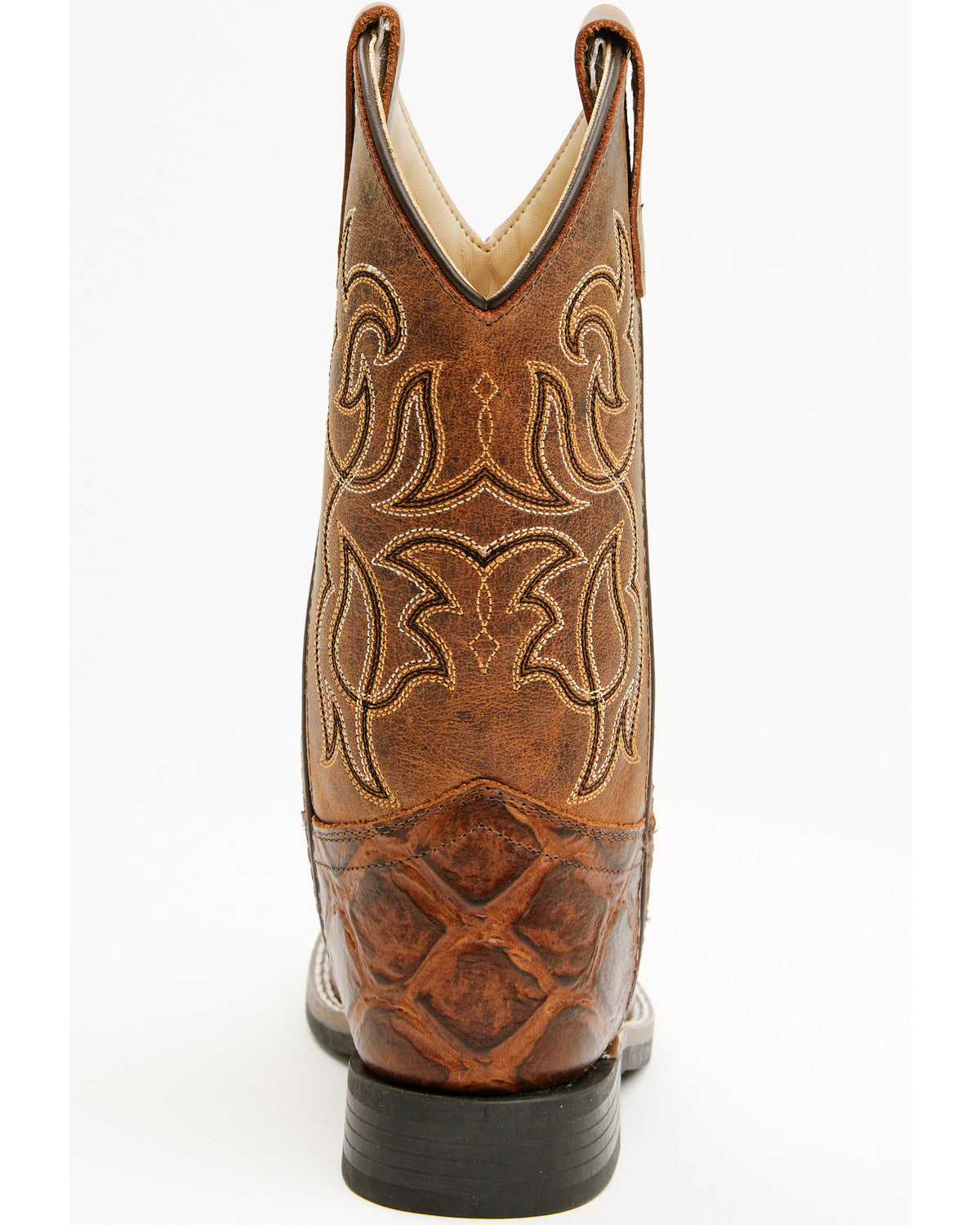 Cody James Boys' Duke Pirarucu Print Western Boots - Broad Square Toe