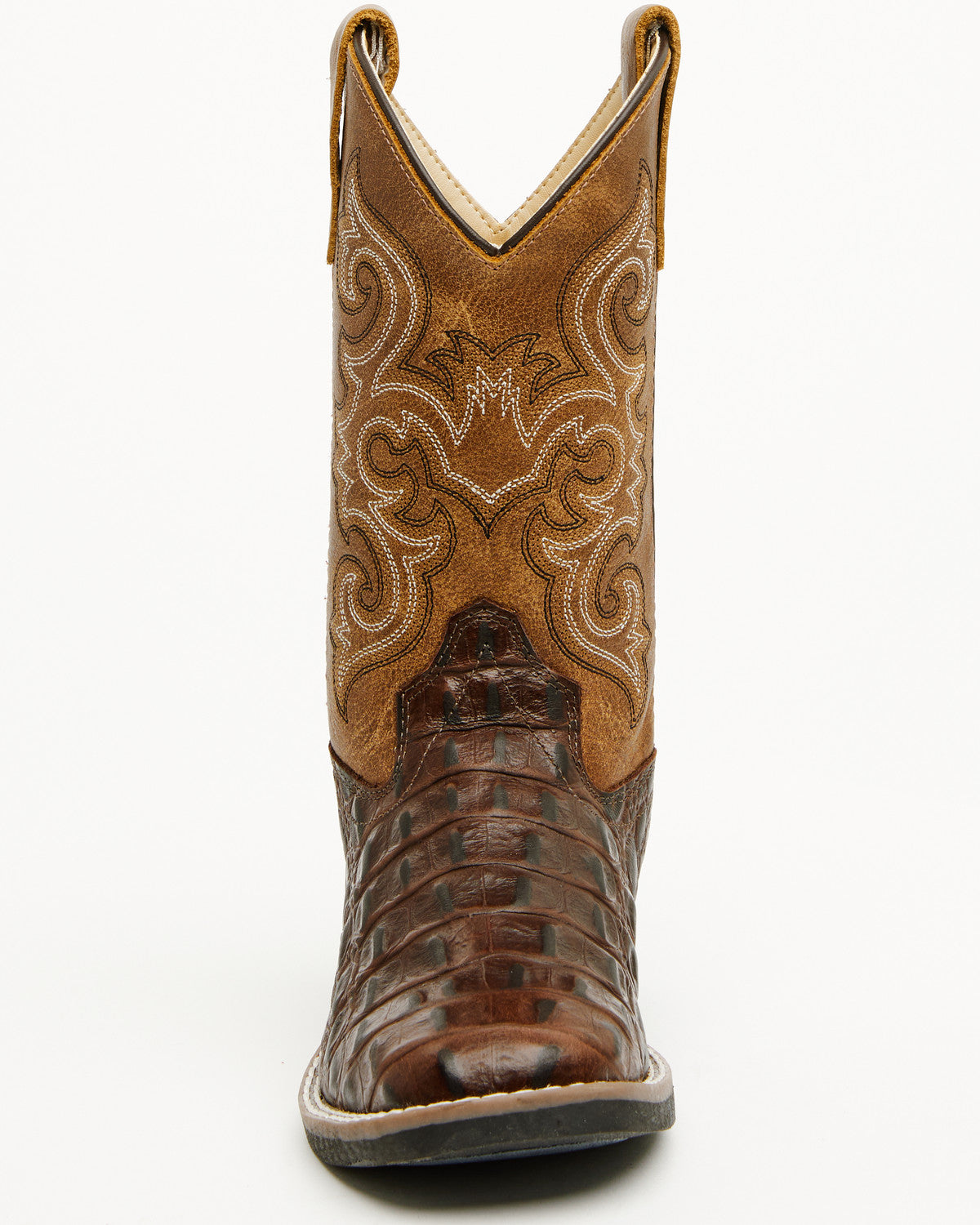Cody James Boys' Dale Crocodile Print Western Boots - Broad Square Toe