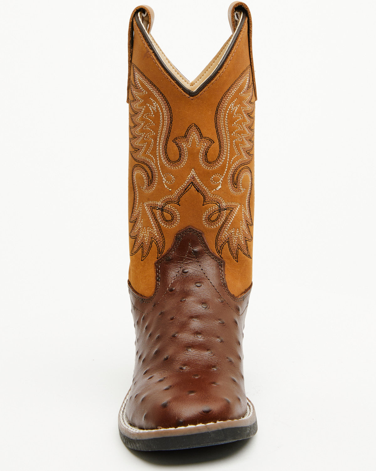 Cody James Boys' Dean Ostrich Print Western Boots - Broad Square Toe