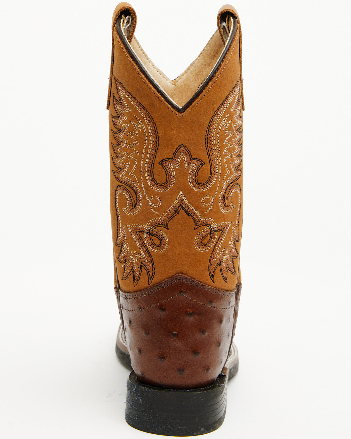 Cody James Boys' Dean Ostrich Print Western Boots - Broad Square Toe