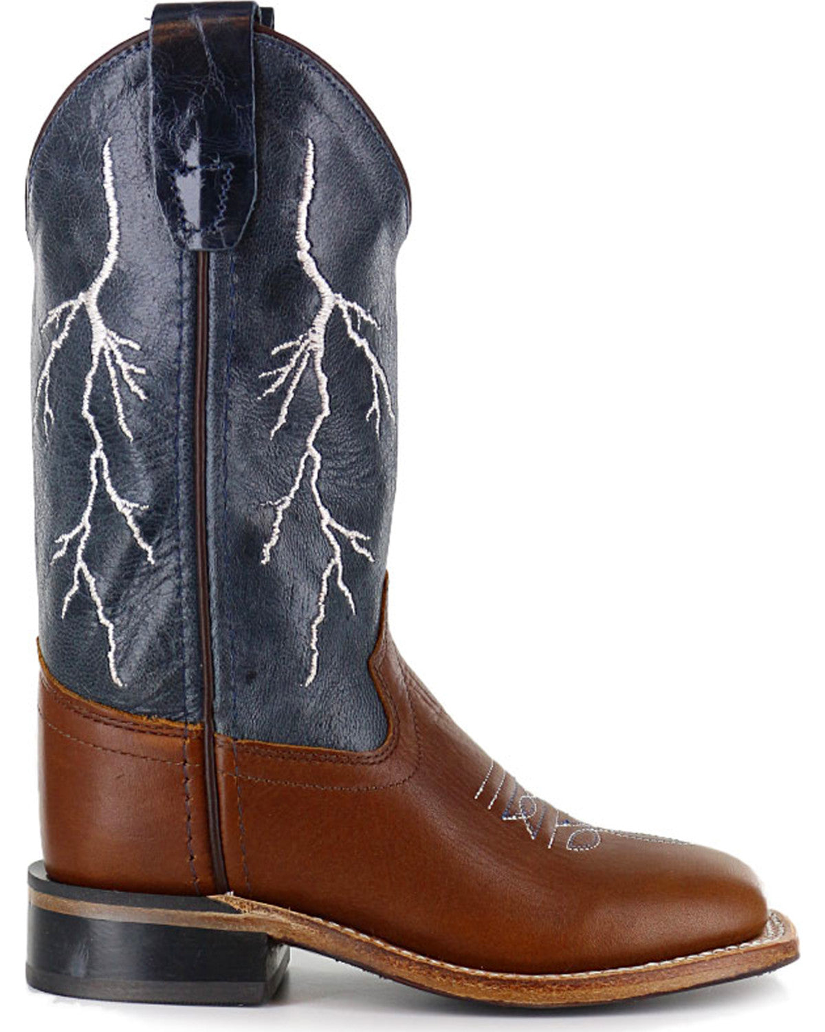 Cody James Boys' Lightening Embroidered Western Boots - Square Toe