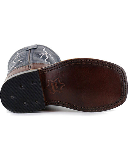 Cody James Boys' Lightening Embroidered Western Boots - Square Toe