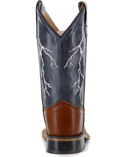 Cody James Boys' Lightening Embroidered Western Boots - Square Toe