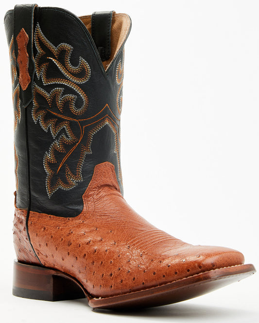 Cody James Men's Exotic Ostrich Western Boots - Broad Square Toe