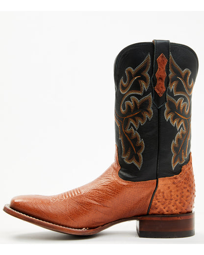 Cody James Men's Exotic Ostrich Western Boots - Broad Square Toe
