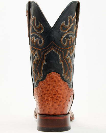 Cody James Men's Exotic Ostrich Western Boots - Broad Square Toe