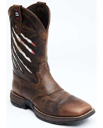Cody James Men's Scratch Mexico Flag Lite Performance Western Boots -
