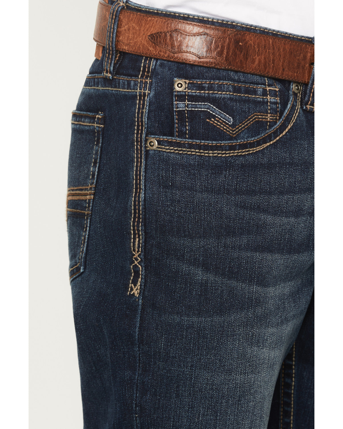Cody James Men's Brock Wash Wyatt Slim Bootcut Stretch Denim Jeans