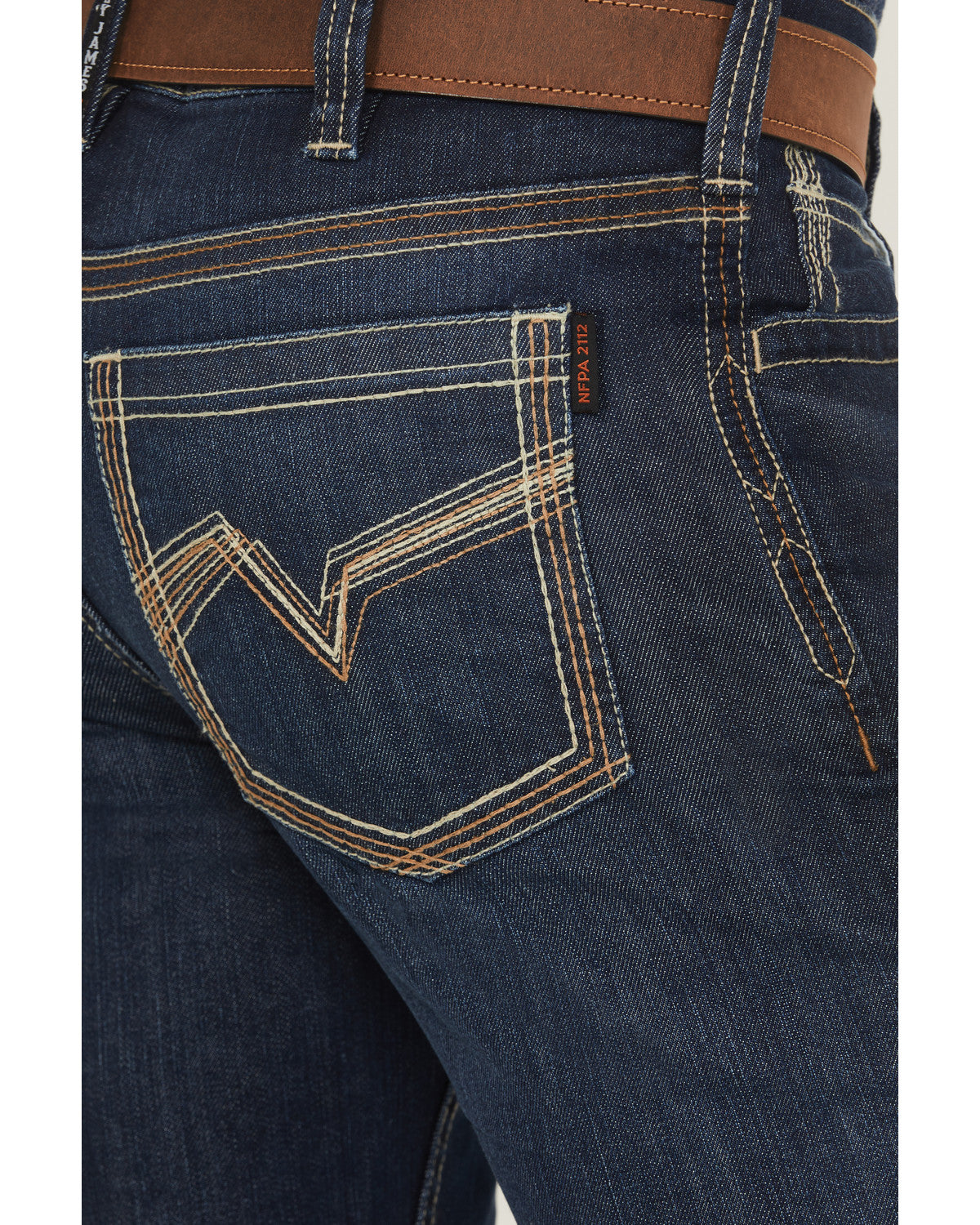 Cody James Men's FR Dark Wash Slim Bootcut Stretch Denim Work Jeans