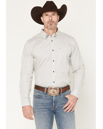 Cody James Men's NFR Geo Print Long Sleeve Button-Down Stretch Western