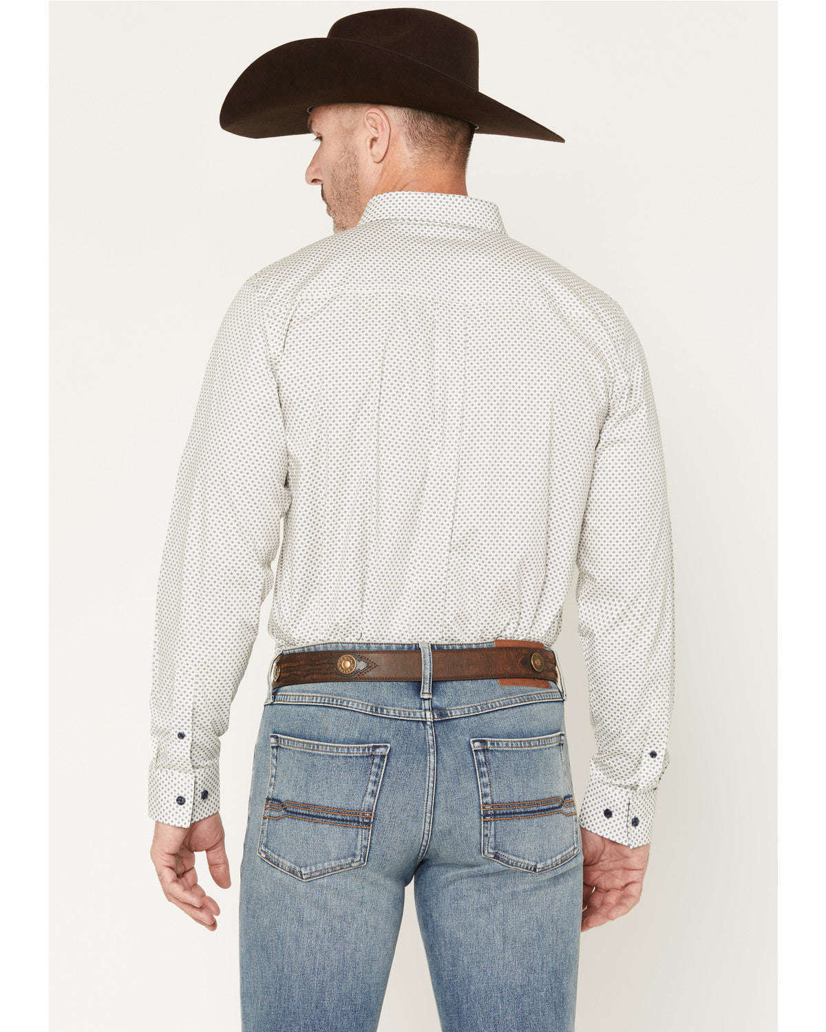 Cody James Men's NFR Geo Print Long Sleeve Button-Down Stretch Western