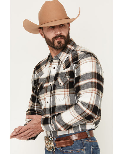 Cody James Men's Standard Issue Plaid Print Long Sleeve Snap Flannel S