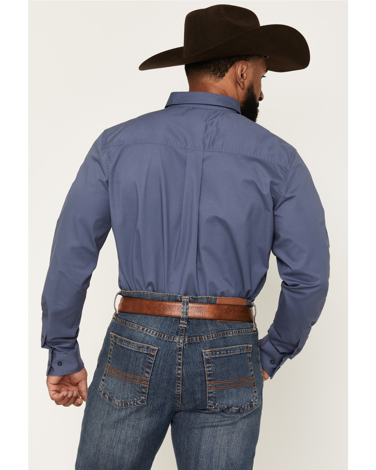 Cody James Men's Solid Long Sleeve Button-Down Stretch Western Shirt -