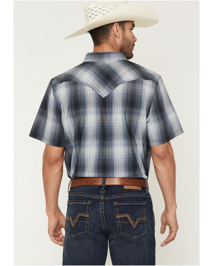 Cody James Men's Weed Wacker Plaid Print Short Sleeve Snap Western Shi
