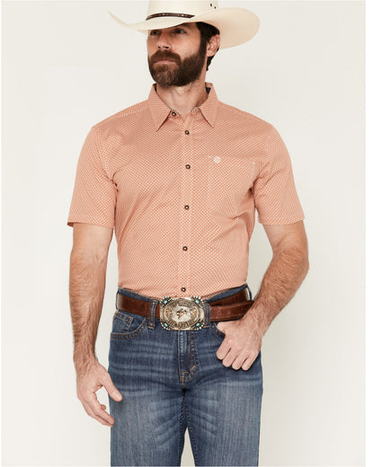 Cody James Men's Grill And Greet Medallion Print Short Sleeve Stretch